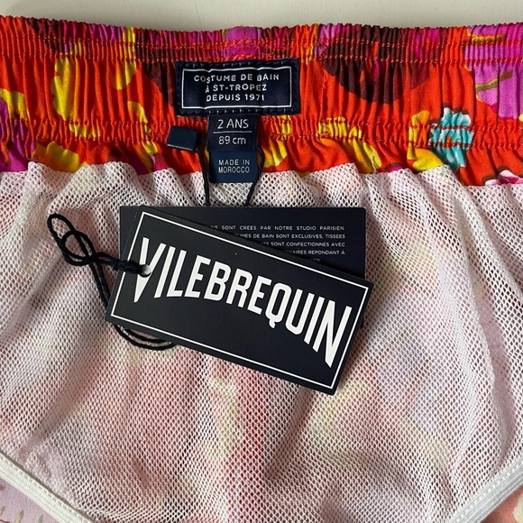 Vilebrequin Boys Orange Floral Swim Shorts - 2Y - Picture 10 of 15